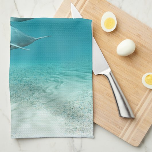 Schwimmen-Delphine Handtuch (Viertel Falte)