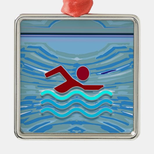 Schwimmen der silbernes ornament (Vorne)
