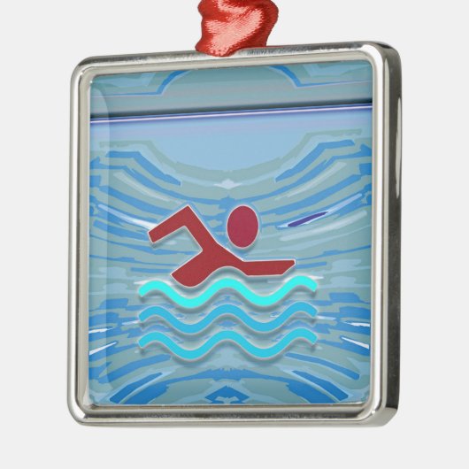 Schwimmen der silbernes ornament (Links)