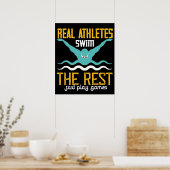 Schwimmen - echte Sportler schwimmen Poster (Küche)
