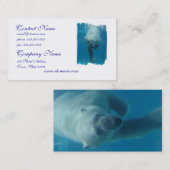 Schwimmen-Eisbär-Visitenkarte Visitenkarte (Vorne/Hinten)