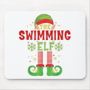 Schwimmen Elf Familie Matching Gruppe Weihnachten Mousepad