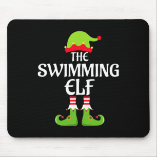 Schwimmen Elf Matching Familiengruppe Weihnachten Mousepad