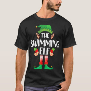 Schwimmen Elf Matching Familiengruppe Weihnachten T-Shirt
