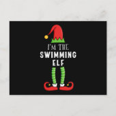Schwimmen Elf Weihnachten Matching Familiengeschen Postkarte (Vorderseite)
