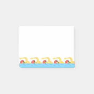 Schwimmen Emojis Post-it Klebezettel