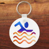 Schwimmen Erfolg - Cooler Geist in heißen Zeiten Schlüsselanhänger (Vorderseite)