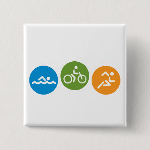 Schwimmen-Fahrrad-Lauf Button