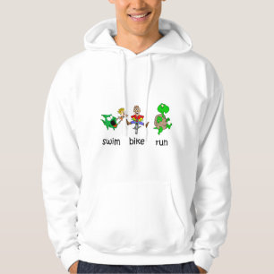 Schwimmen-Fahrrad-Lauf Hoodie
