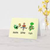 Schwimmen-Fahrrad-Lauf Karte (Gelbe Blume)