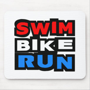 Schwimmen-Fahrrad-Lauf Mousepad