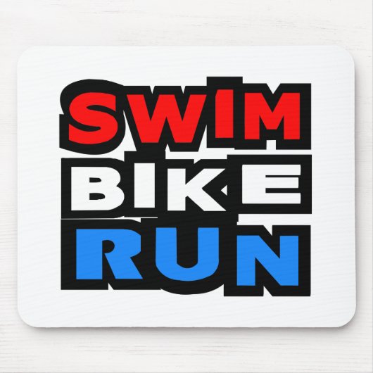 Schwimmen-Fahrrad-Lauf Mousepad (Vorne)