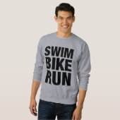 Schwimmen-Fahrrad-Lauf Sweatshirt (Vorne ganz)