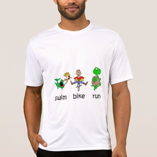 Schwimmen-Fahrrad-Lauf T-Shirt (Vorderseite)