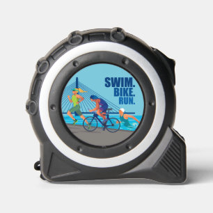 SCHWIMMEN. FAHRRAD. LAUFEN. Triathlon. Triathlete  Maßband