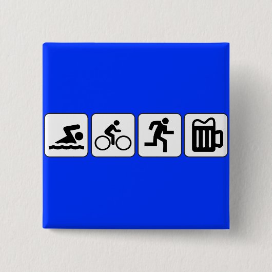 Schwimmen-Fahrrad-Laufgetränk Button (Vorderseite)