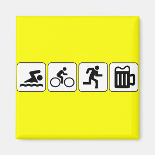 Schwimmen-Fahrrad-Laufgetränk Magnet