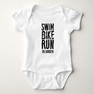 Schwimmen-Fahrrad-LaufTriathlon Baby Strampler
