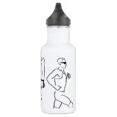 Schwimmen-Fahrrad-LaufTriathlon Edelstahlflasche (Rechts)