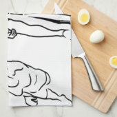 Schwimmen-Fahrrad-Lauftriathlon-Frau Geschirrtuch (Viertel Falte)