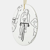 Schwimmen-Fahrrad-LaufTriathlon Keramikornament (Links)
