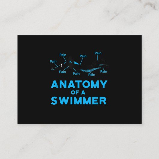Schwimmen Fan gibt Anatomie eines Schwimmers Begleitkarte (Vorderseite)