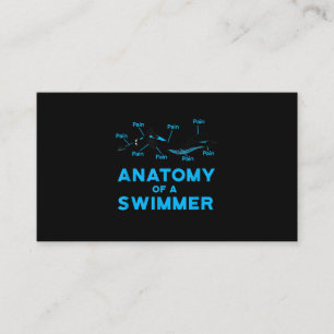 Schwimmen Fan gibt Anatomie eines Schwimmers Begleitkarte
