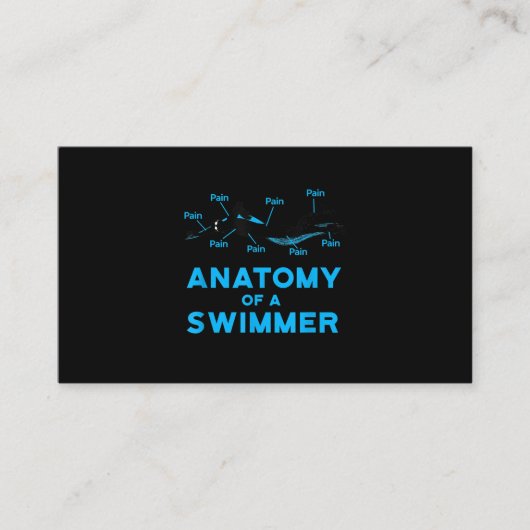 Schwimmen Fan gibt Anatomie eines Schwimmers Begleitkarte (Vorderseite)