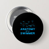 Schwimmen Fan gibt Anatomie eines Schwimmers Button (Vorne & Hinten)