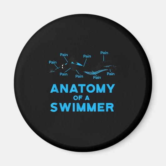 Schwimmen Fan gibt Anatomie eines Schwimmers Magnet (Vorne)