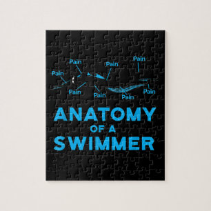 Schwimmen Fan gibt Anatomie eines Schwimmers Puzzle