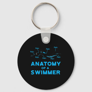 Schwimmen Fan gibt Anatomie eines Schwimmers Schlüsselanhänger