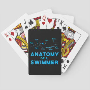 Schwimmen Fan gibt Anatomie eines Schwimmers Spielkarten
