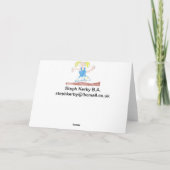 Schwimmen Feiertagskarte (Rückseite)