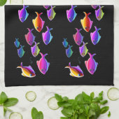 Schwimmen-Fische Küchentuch (Gefaltet)