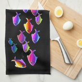 Schwimmen-Fische Küchentuch (Viertel Falte)