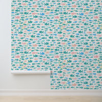 Schwimmen Fische Niedliches Nautical Coral Muster