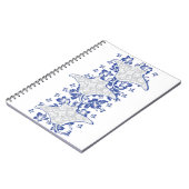 Schwimmen-Floral-Mantas Notizblock (Linke Seite)