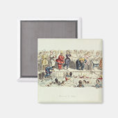 Schwimmen für Damen, 1844 (Litho) Magnet (Vorderseite/Rückseite)