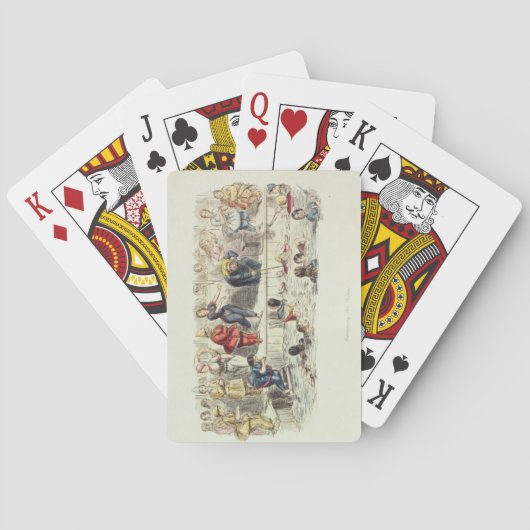 Schwimmen für Damen, 1844 (Litho) Spielkarten (Rückseite)