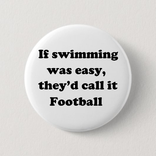Schwimmen-Fußball Button (Vorderseite)