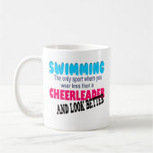 Schwimmen gegen Cheerleading Kaffeetasse (Links)