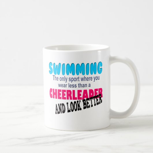 Schwimmen gegen Cheerleading Kaffeetasse (Rechts)