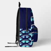 Schwimmen Gemusterte blaue Sportarten Bedruckter Rucksack (Links)