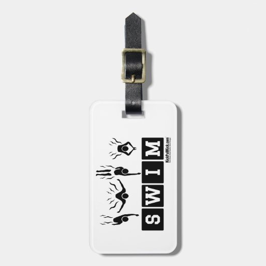 SCHWIMMEN Gepäckanhänger (Vorderseite vertikal)