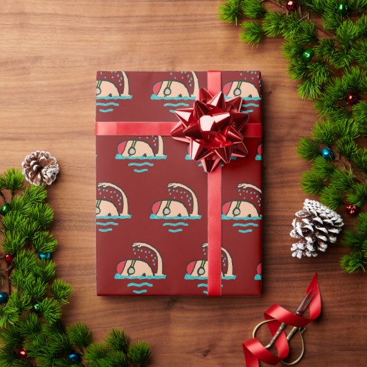 Schwimmen Geschenkpapier (Feiertagsgeschenk)
