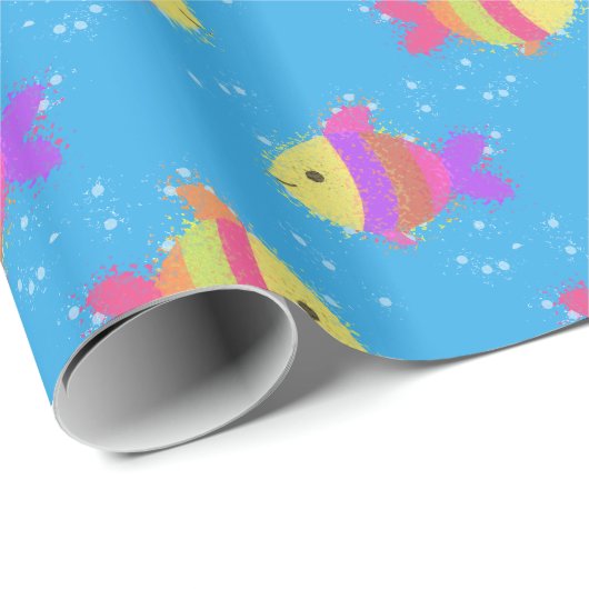 Schwimmen Geschenkpapier (Rolleneckpunkt)