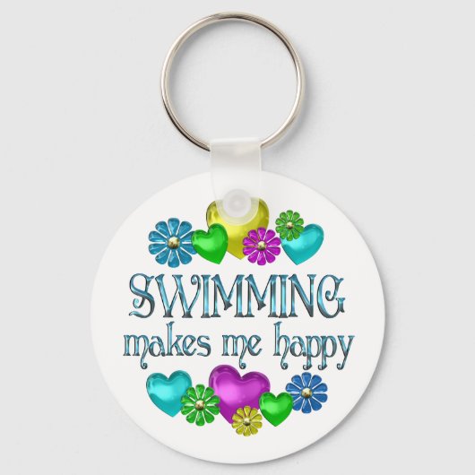 Schwimmen Glück Schlüsselanhänger (Vorderseite)