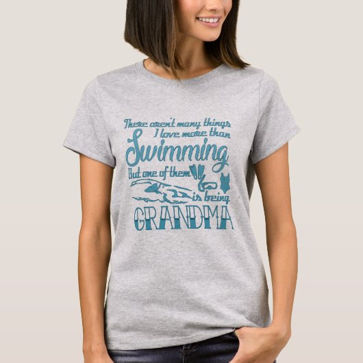 Schwimmen-Großmutter T-Shirt (Vorderseite)