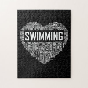 Schwimmen Herzbusse Schwimmer Geschenk schwimmen L Puzzle